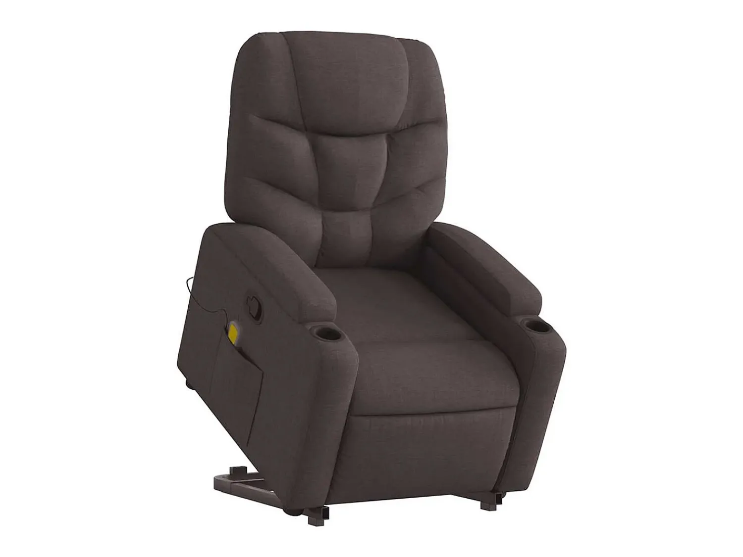 Poltrona massagens reclinável elevatória tecido -escuro SHL964721^ Poltrona