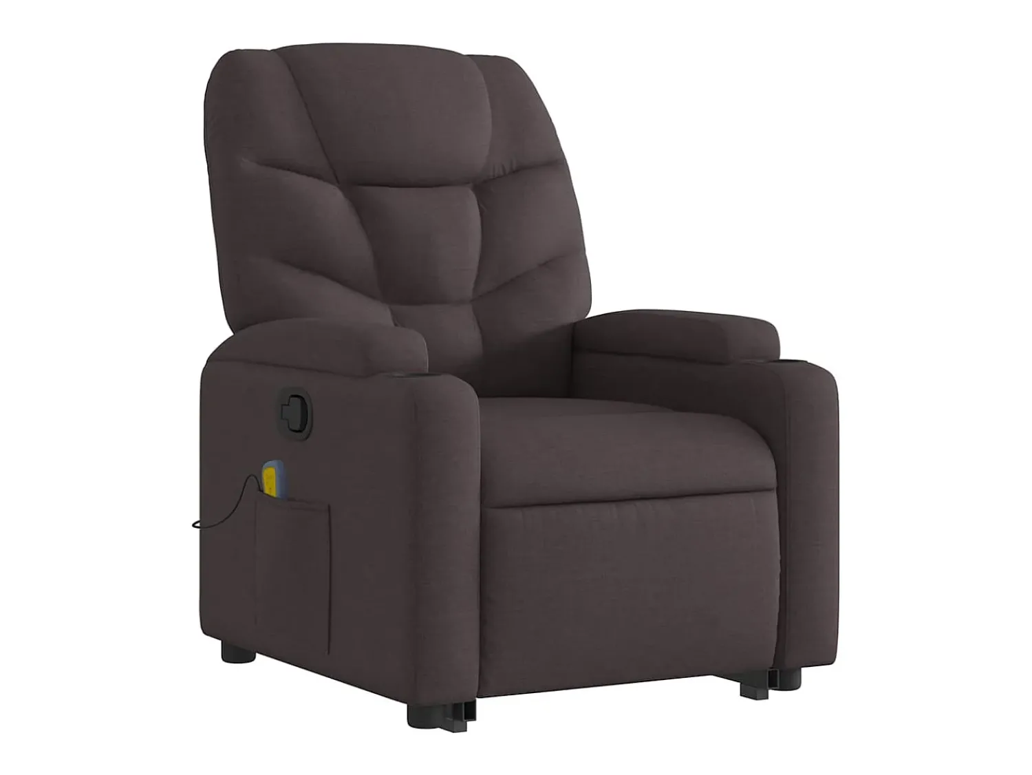 Poltrona massagens reclinável elevatória tecido -escuro SHL964721^ Poltrona