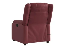 Poltrona|vidaxl Poltrona massagens reclinável couro artificial tinto Vermelho