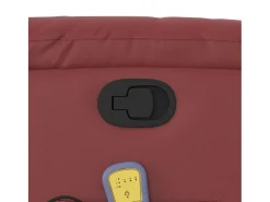 Poltrona massagens reclinável couro artificial tinto SHL682684^ Poltrona