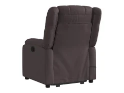Poltrona massagens reclinável elevatória tecido -escuro SHL688354^ Poltrona