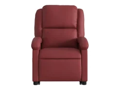 Outlet Poltrona massagens reclinável couro artificial tinto SHL64737 Vermelho