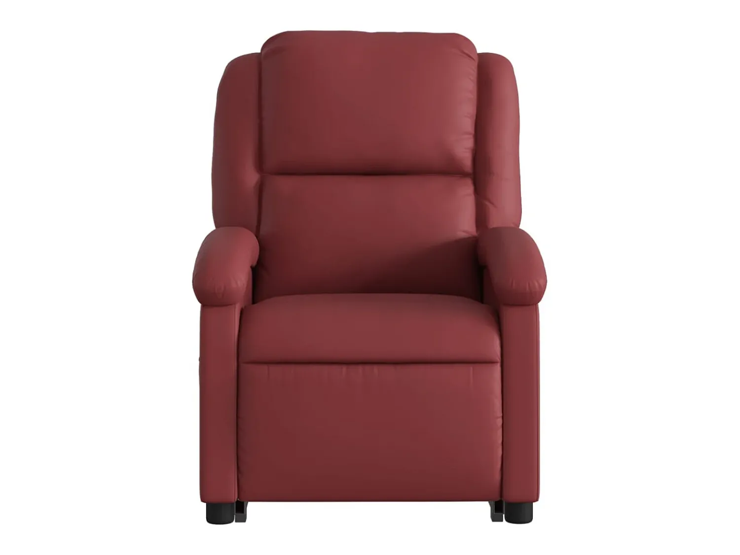 Outlet Poltrona massagens reclinável couro artificial tinto SHL64737 Vermelho
