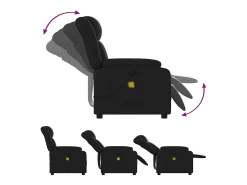 Poltrona* Poltrona massagens reclinável elétrica couro artificial SHL699869 Preto