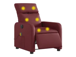 Poltrona* Poltrona massagens reclin. elétrica couro artif. -tinto SHL259418 Vermelho