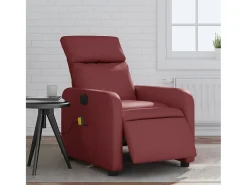 Poltrona* Poltrona massagens reclin. elétrica couro artif. -tinto SHL259418 Vermelho