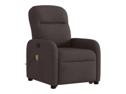 Poltrona| Poltrona massagens reclinável elevatória tecido -escuro SHL564340 Castanho