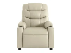 Poltrona| Poltrona massagens reclinável elétrica couro artificial SHL941839 Creme