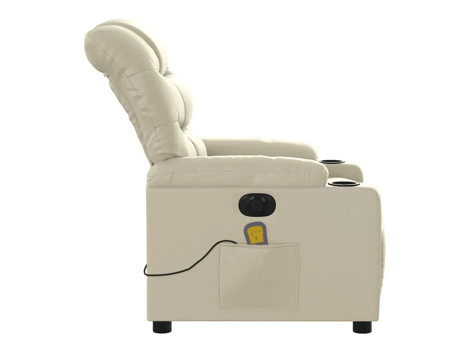 Poltrona| Poltrona massagens reclinável elétrica couro artificial SHL941839 Creme