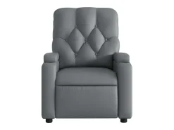 Poltrona| Poltrona massagens reclinável elétrica couro artif. SHL975942 Cinzento