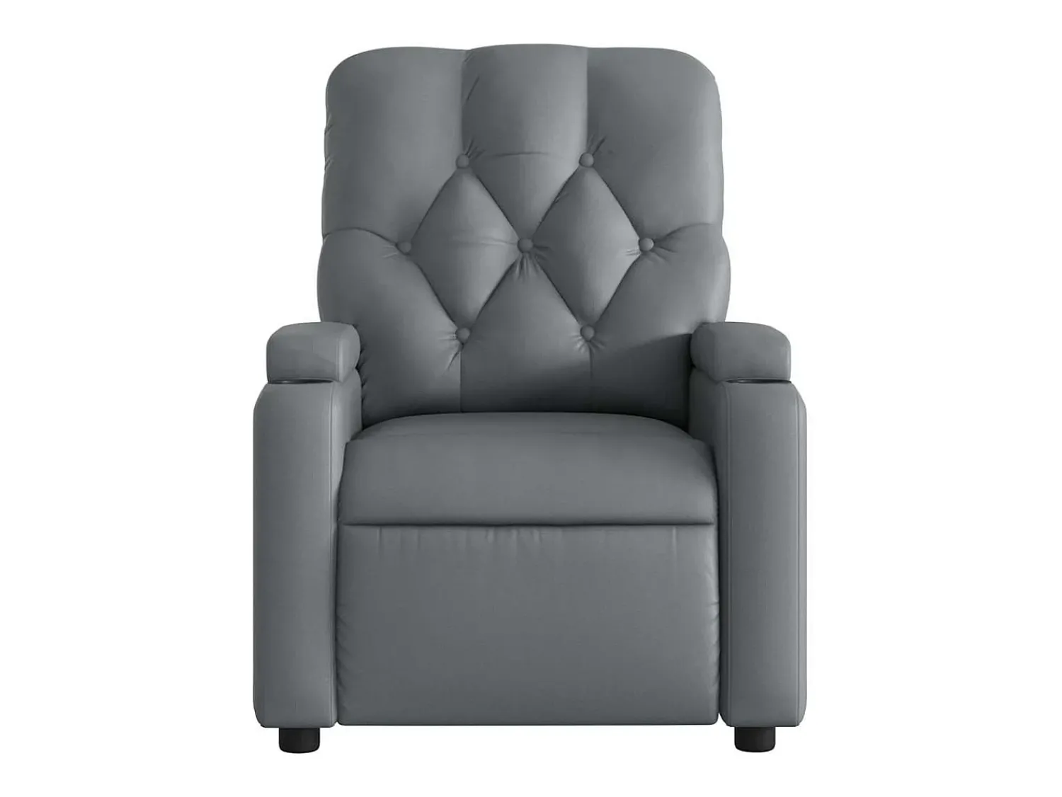 Poltrona| Poltrona massagens reclinável elétrica couro artif. SHL975942 Cinzento