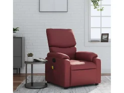 Poltrona massagens reclinável couro artificial tinto SHL138519^ Poltrona