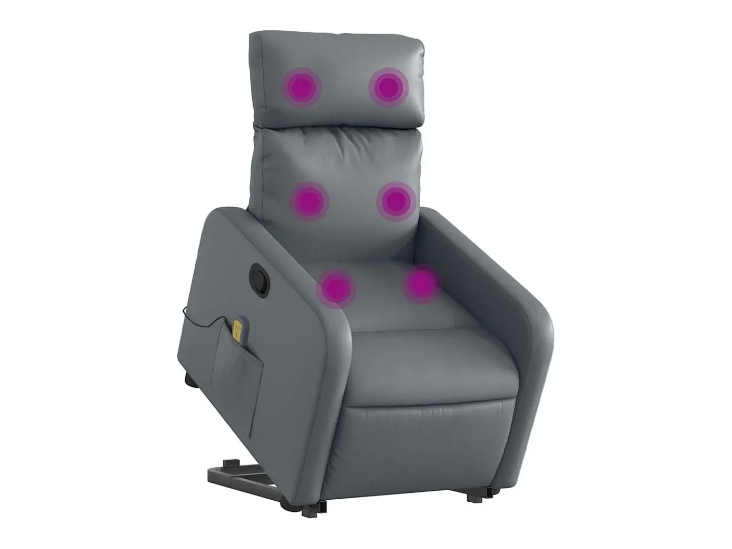 Poltrona massagens reclinável elevatória couro artif. SHL783119^ Poltrona