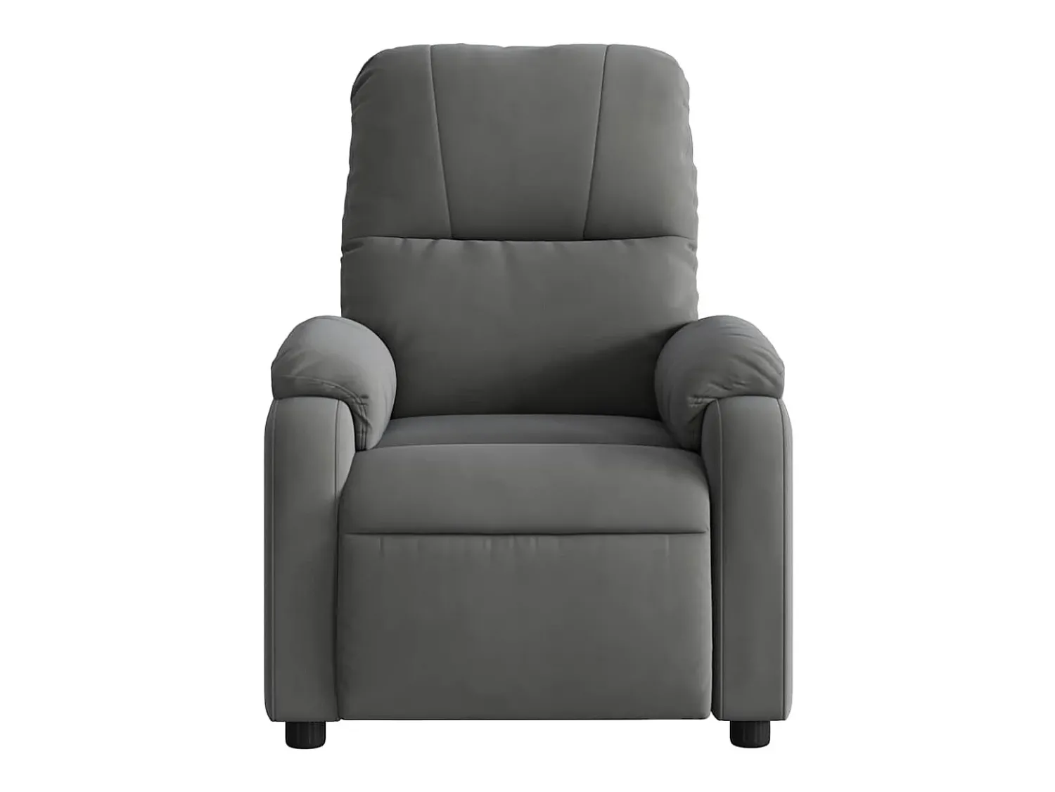 Poltrona massagens reclinável elétrica microfibra cinza-escuro SHL496139^ Poltrona