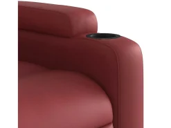 Best Poltrona massagens reclinável couro artificial tinto SHL407972 Vermelho