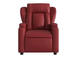 Best Poltrona massagens reclinável couro artificial tinto SHL407972 Vermelho