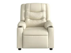 Poltrona* Poltrona massagens reclinável elétrica couro artificial SHL683238 Creme