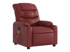 Poltrona| Poltrona massagens reclin. elétrica couro artif. -tinto SHL579982 Vermelho