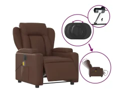 Poltrona* Poltrona massagens reclinável elétrica couro artif. SHL224936 Castanho