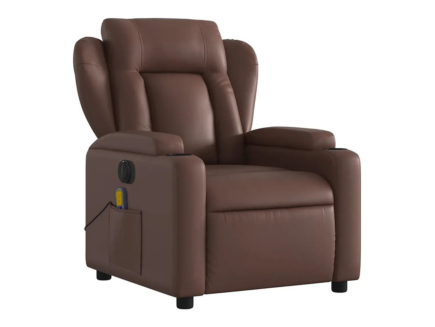 Poltrona* Poltrona massagens reclinável elétrica couro artif. SHL224936 Castanho