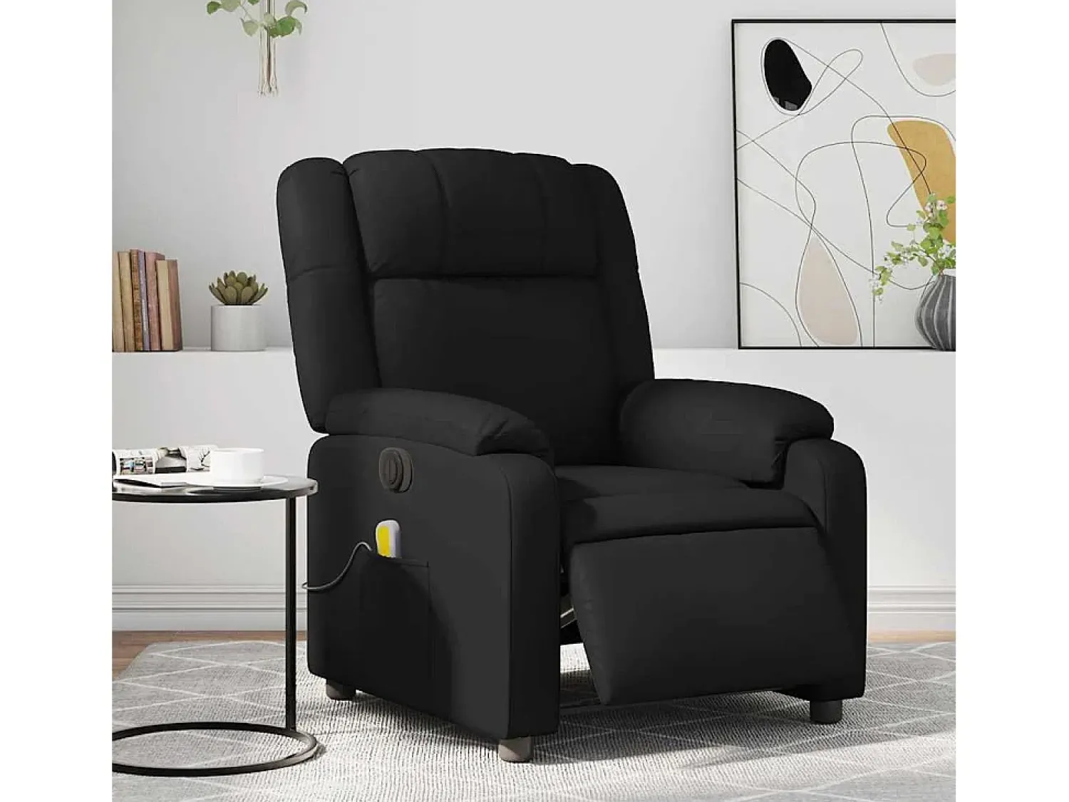 Poltrona massagens reclinável elétrica couro artificial SHL748869^ Poltrona
