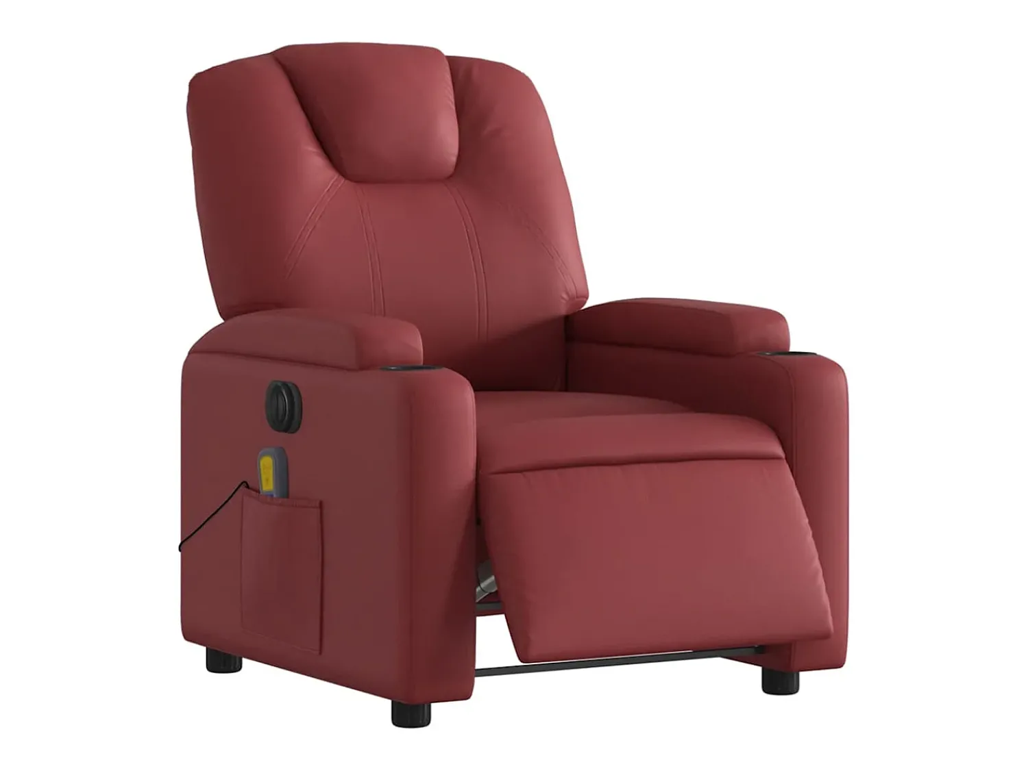 Poltrona* Poltrona massagens reclin. elétrica couro artif. -tinto SHL789234 Vermelho