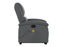 Poltrona* Poltrona massagens reclinável elevatória couro artif. SHL624600 Cinzento