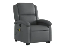 Poltrona* Poltrona massagens reclinável elevatória couro artif. SHL624600 Cinzento