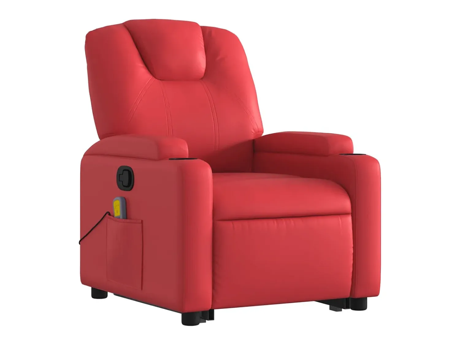 Poltrona* Poltrona massagens reclinável elevatória couro artif. SHL910593 Vermelho