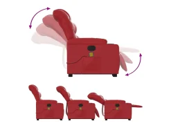 Poltrona| Poltrona massagens reclinável elevatória couro artif. SHL308568 Vermelho