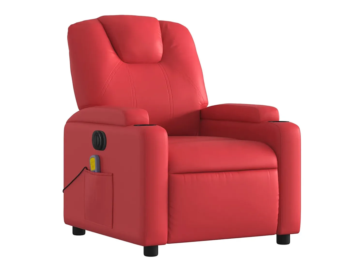 Poltrona| Poltrona massagens reclinável elétrica couro artif. SHL160266 Vermelho