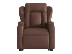Poltrona| Poltrona massagens reclinável elevatória couro artif. SHL480646 Castanho
