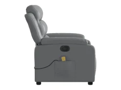 Poltrona* Poltrona massagens reclinável elétrica couro artif. SHL552682 Cinzento