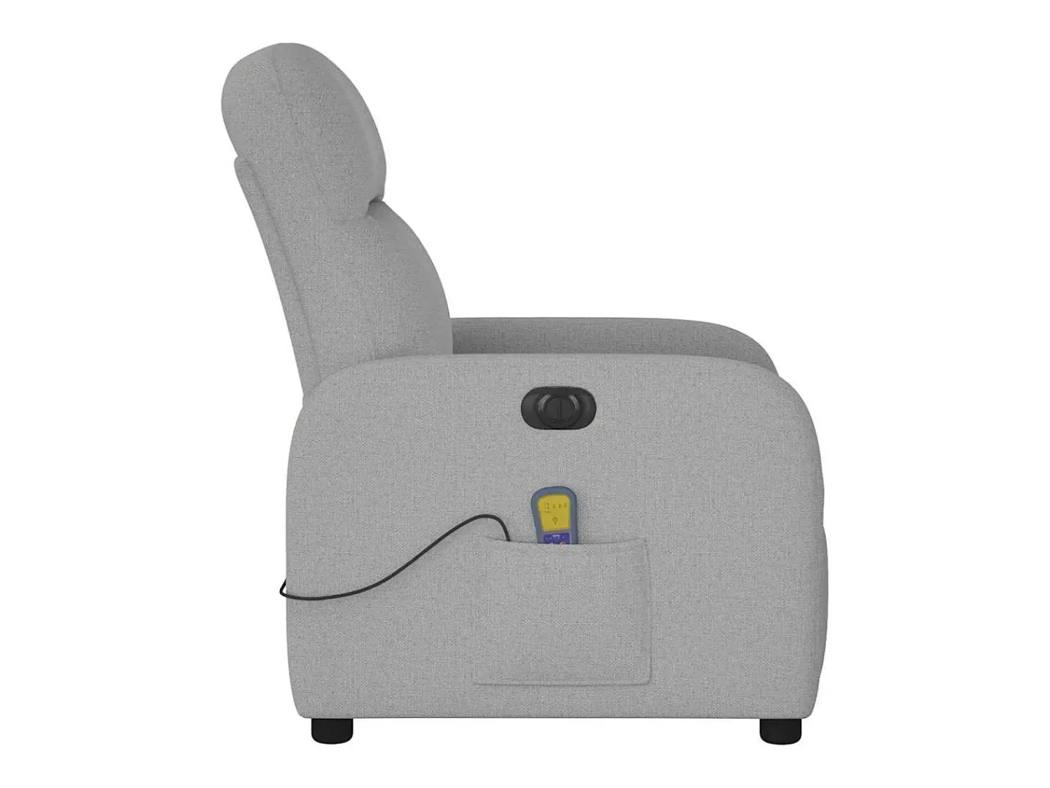 Poltrona massagens reclinável elétrica tecido -nublado SHL778826^ Poltrona