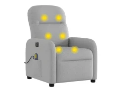 Poltrona massagens reclinável elétrica tecido -nublado SHL778826^ Poltrona