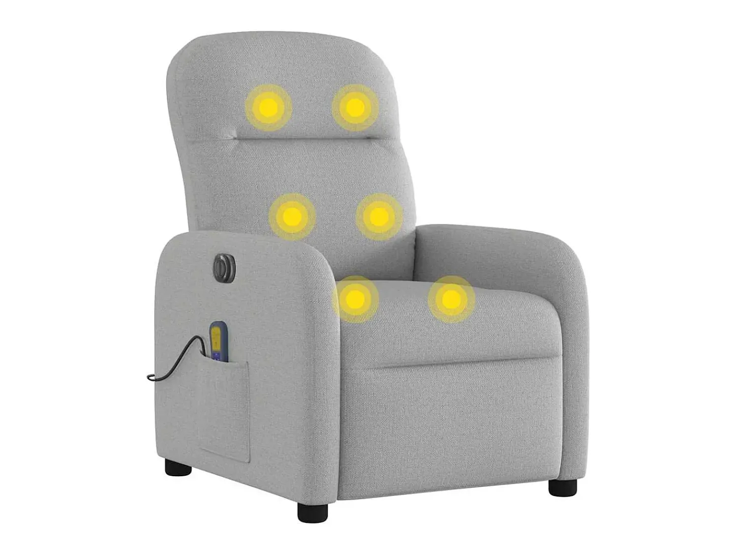 Poltrona massagens reclinável elétrica tecido -nublado SHL778826^ Poltrona