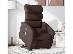 Poltrona| Poltrona massagens reclinável elevatória tecido -escuro SHL197705 Castanho