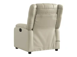 Poltrona* Poltrona massagens reclinável elétrica couro artificial SHL916008 Creme
