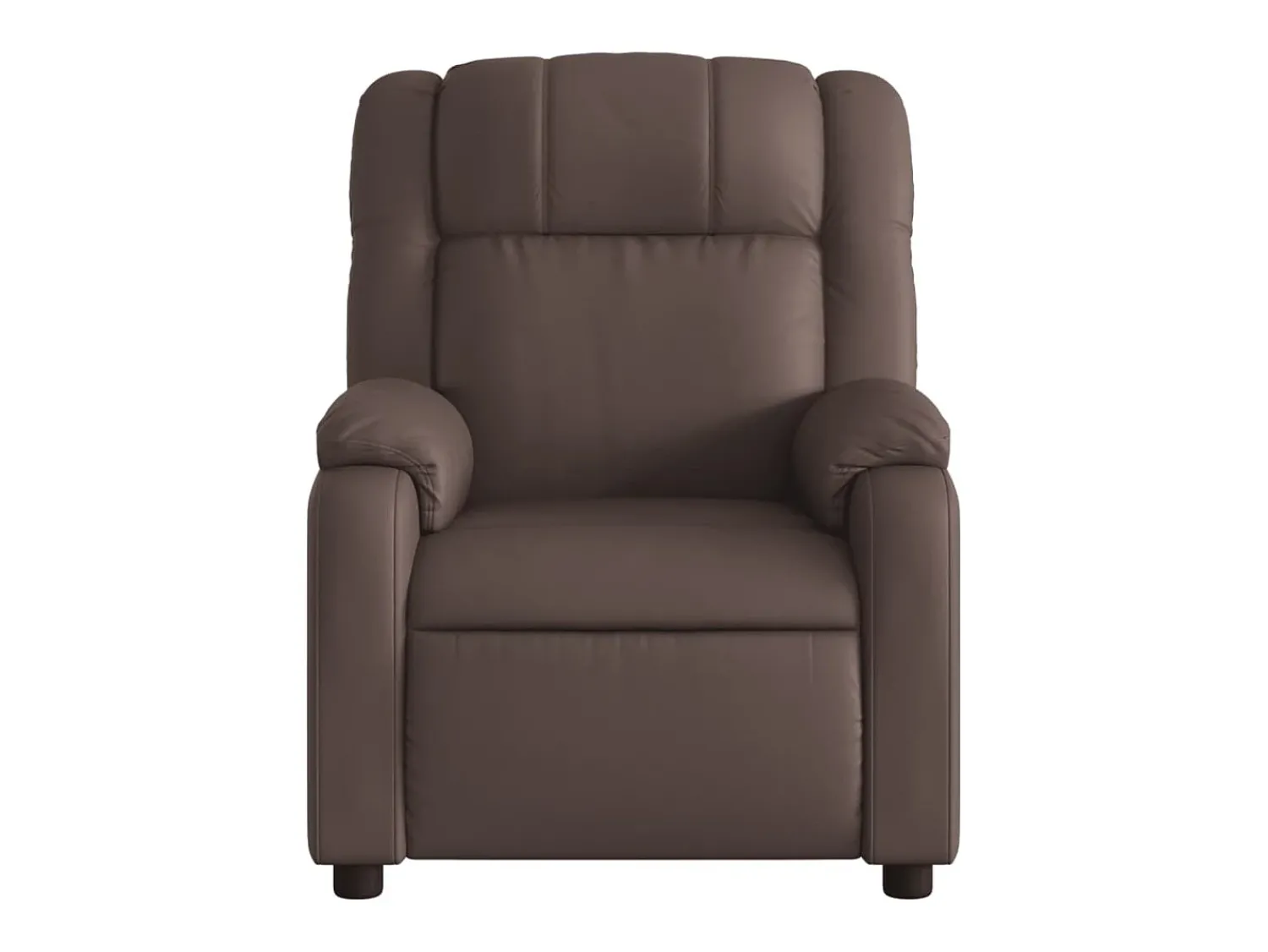 Poltrona|vidaxl Poltrona massagens reclinável elétrica couro artif. castanho Castanho chocolate