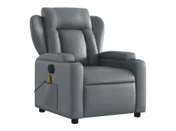 Poltrona| Poltrona massagens reclinável elétrica couro artif. SHL215387 Cinzento