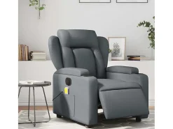 Poltrona| Poltrona massagens reclinável elétrica couro artif. SHL215387 Cinzento