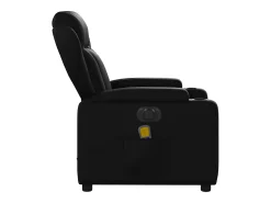 Poltrona| Poltrona massagens reclinável elétrica couro artificial SHL227945 Preto