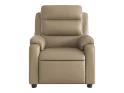 Poltrona*vidaxl Poltrona massagens reclinável elétrica couro artif. cappuccino Castanho