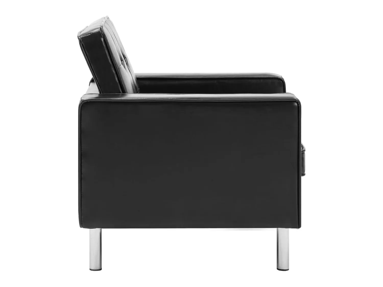 Poltrona* Poltrona preta 75x70x75 cm couro sintético SHL789203 Preto