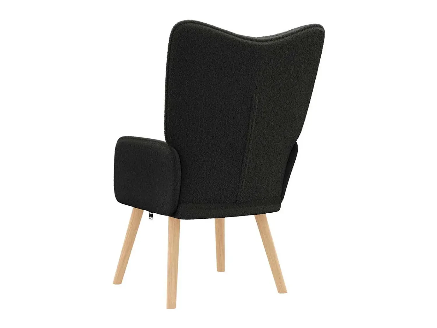 Poltrona*vidaxl poltrona 62 x 67 x 95,5 cm Tecido Sherpa Preto