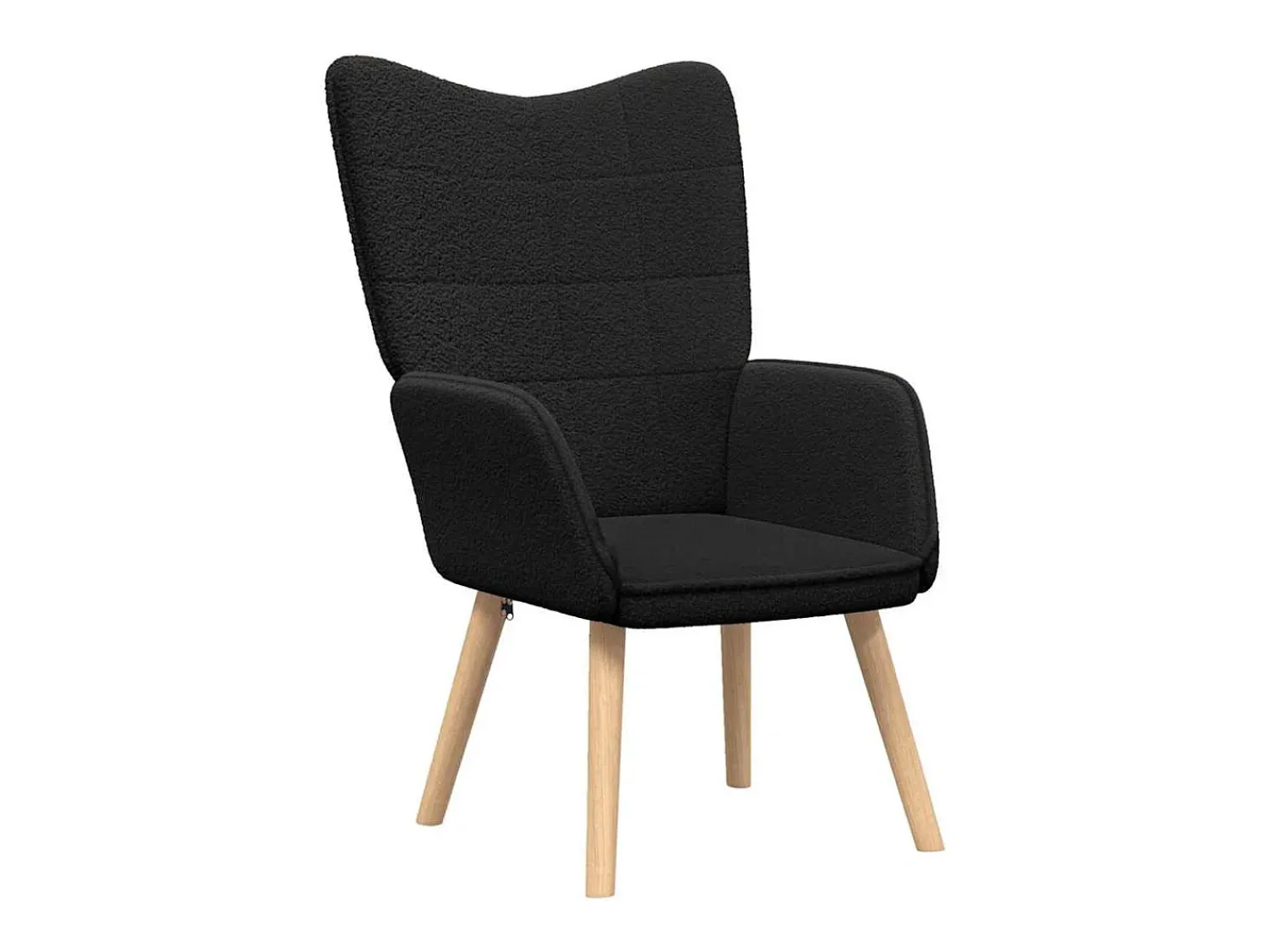 Poltrona*vidaxl poltrona 62 x 67 x 95,5 cm Tecido Sherpa Preto