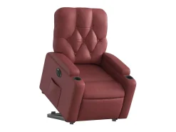 Poltrona reclin. elevatória elétrica couro artif -tinto SHL366106^ Poltrona