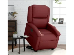 Poltrona| Poltrona reclin. elevatória elétrica couro artif -tinto SHL13110 Vermelho