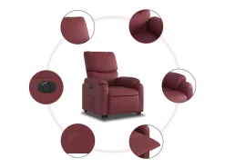 Poltrona reclin. elevatória elétrica couro artif -tinto SHL454995^ Poltrona