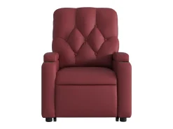 vidaxl Poltrona reclin. elevatória elétrica couro artif -tinto^ Poltrona